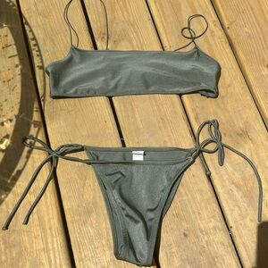 Tropic of C Serpentine Praia Bottom and Bralette Top L